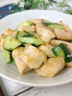 鶏胸肉ときゅうりの豆板醤炒め-レシピのメイン写真