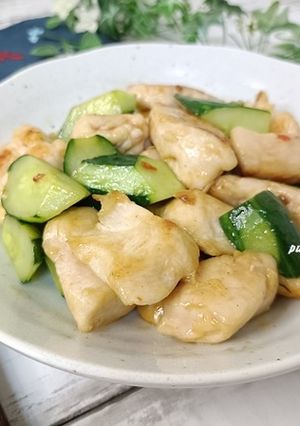 鶏胸肉ときゅうりの豆板醤炒め-レシピのメイン写真