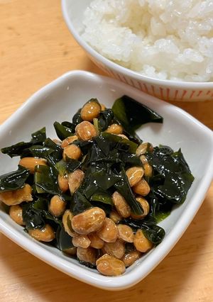 ワカメ納豆ごはん-レシピのメイン写真