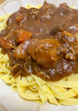 【カレーリメイク】カレーパスタ-レシピのメイン写真