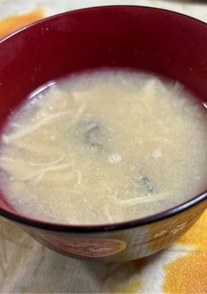 牡蠣とえのきだけの味噌汁-レシピのメイン写真