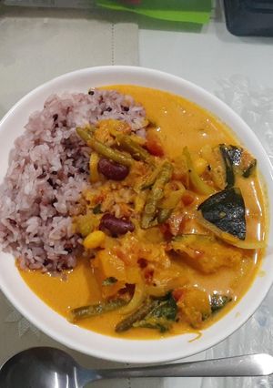 簡単！お豆とカボチャのベジタブルカレー-レシピのメイン写真