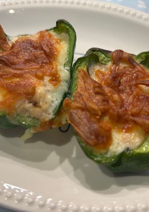 お弁当おかず!ピーマンのツナマヨチーズ焼-レシピのメイン写真