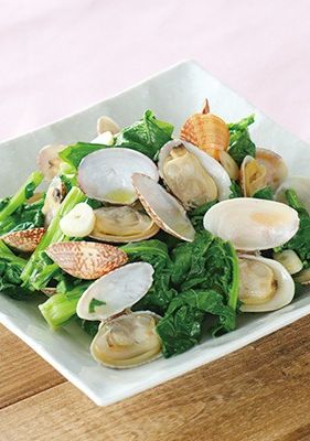菜の花とあさりのワイン蒸し-レシピのメイン写真