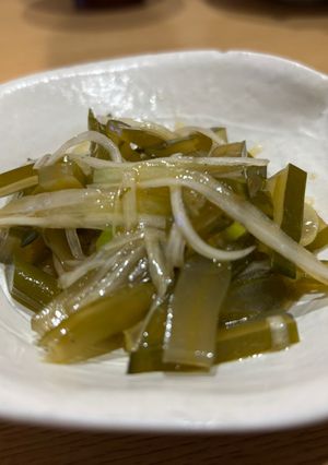長ねぎと茎ワカメのドレッシング和え-レシピのメイン写真