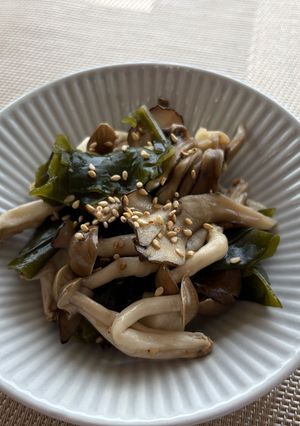 きのことわかめの生姜ポン酢マリネ-レシピのメイン写真