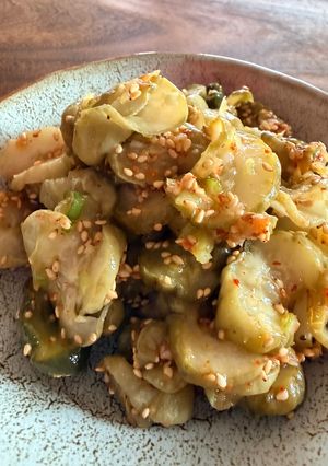 韓国《塩漬け胡瓜》の味付けは合えるだけ‼️-レシピのメイン写真