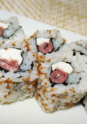 ローストビーフとクリームチーズの裏巻-レシピのメイン写真