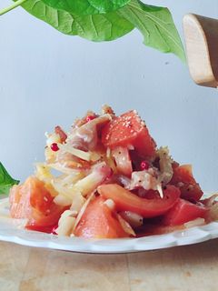 居酒屋♪生ハムと茗荷トマトマリネ☆昼食-レシピのメイン写真