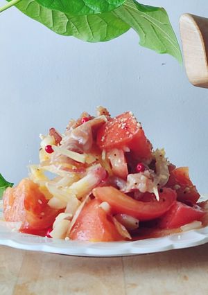 居酒屋♪生ハムと茗荷トマトマリネ☆昼食-レシピのメイン写真
