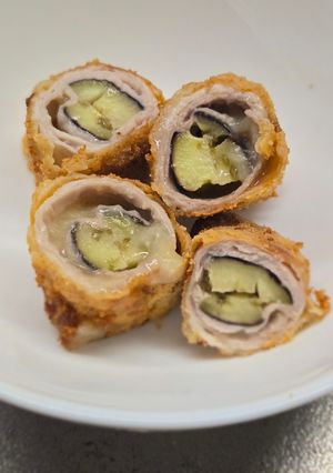 なすびの肉巻きチーズカツ-レシピのメイン写真