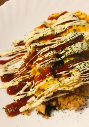 ピーマン＆プチトマトのチキンオムライス-レシピのメイン写真
