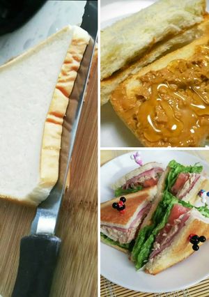 食パン１枚を２枚♪サンドイッチ用の切り方-レシピのメイン写真