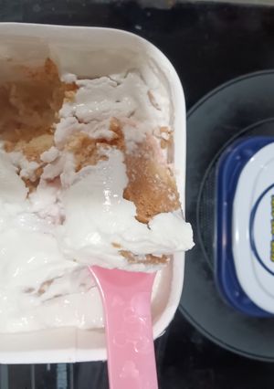 ヨーグルトとクッキーで作ったケーキ-レシピのメイン写真