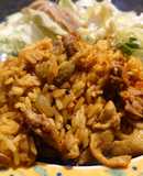 ジャスミンライスでスパイスドライカレー