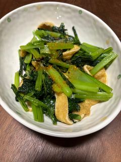 小松菜の油揚げ炒め-レシピのメイン写真