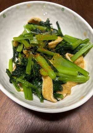 小松菜の油揚げ炒め-レシピのメイン写真