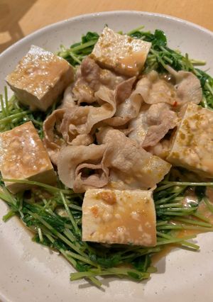 豚しゃぶ豆苗豆腐のマヨポンサラダ-レシピのメイン写真