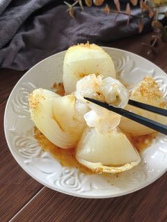 5分副菜☆丸ごと新玉ねぎのレンジ蒸し。-レシピのメイン写真