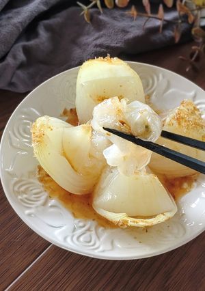 5分副菜☆丸ごと新玉ねぎのレンジ蒸し。-レシピのメイン写真