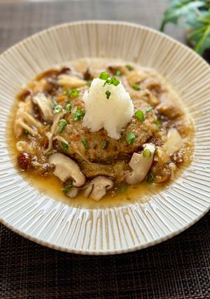 和風キノコのみぞれ煮 ハンバーグ-レシピのメイン写真