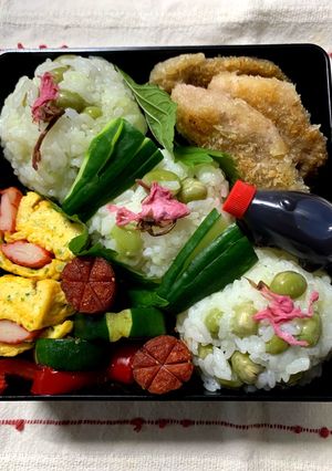8/22ヨッチャン☆えんどう豆弁当-レシピのメイン写真