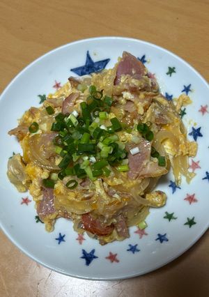 新玉ねぎの卵とじ-レシピのメイン写真