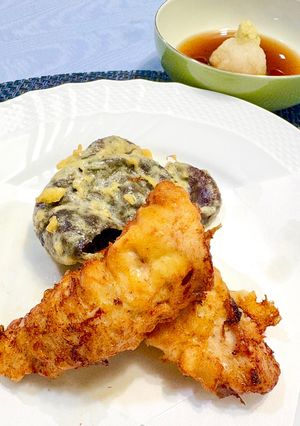 【簡単夕食】柔らか鶏胸肉の米粉薄衣揚げと天つゆ-レシピのメイン写真
