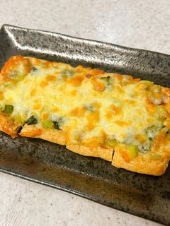 水かけ菜漬けの油揚げチーズ焼き-レシピのメイン写真