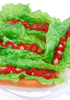 サンチュで簡単ホットドッグ!🌭-レシピのメイン写真