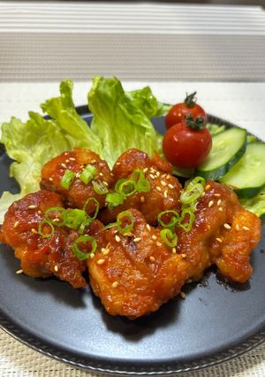 ワンパンで揚げないヤンニョムチキン-レシピのメイン写真