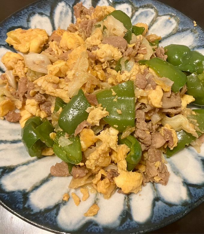 ピーマンとキャベツと卵の豚肉炒め-レシピのメイン写真