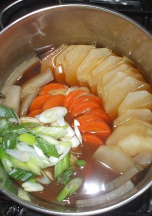 大根味噌煮♪簡単人参こんにゃく-レシピのメイン写真