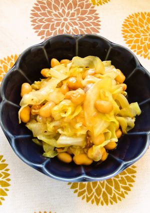 😊簡単♪ツナとキャベツと大豆の蒸し煮😊-レシピのメイン写真