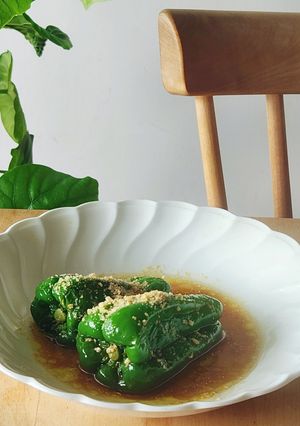 3分deデリ風丸ごとピーマン☆あと1品-レシピのメイン写真