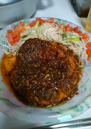 行けないから作ったでかいハンバーグ-レシピのメイン写真