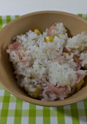 バターベーコンコーンごはん-レシピのメイン写真