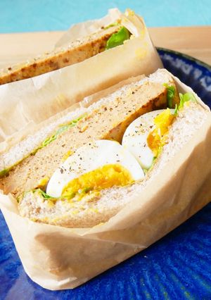 大豆ミートハンバーグでピーナッツサンド♪-レシピのメイン写真