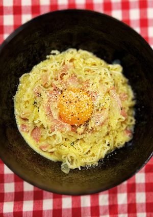 栄養士の卵☆柚子胡椒と豆乳のまぜそば-レシピのメイン写真