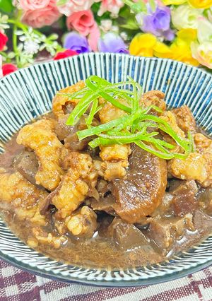 名古屋風✨旨みたっぷり🍢ホルモン土手煮-レシピのメイン写真