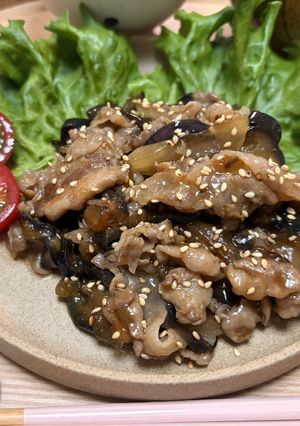豚バラとなすと玉ねぎの甘酢炒め-レシピのメイン写真