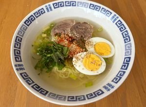 ニンニクとネギの塩味スープ！冷しラーメン-レシピのメイン写真