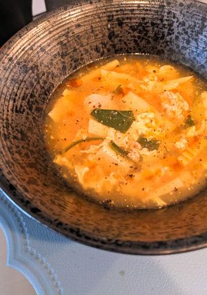 鶏ひき肉の酸辣湯-レシピのメイン写真
