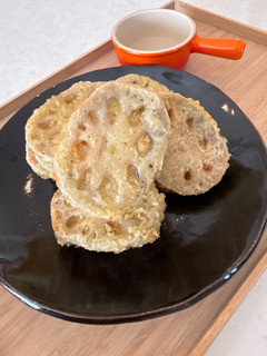 レンコンのヒレ肉挟み天-レシピのメイン写真