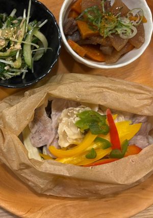 野菜たっぷり⭐︎豚ロース肉の包み焼き^ ^-レシピのメイン写真
