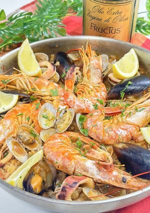 本格魚介パエリア　フライパン28㎝-レシピのメイン写真