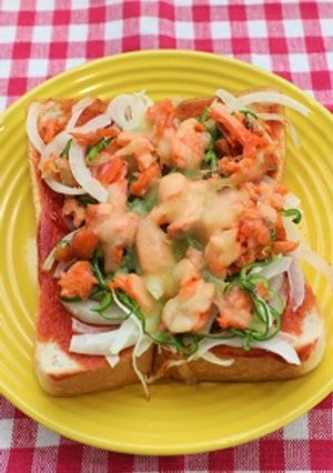 鮭ピザトースト-レシピのメイン写真