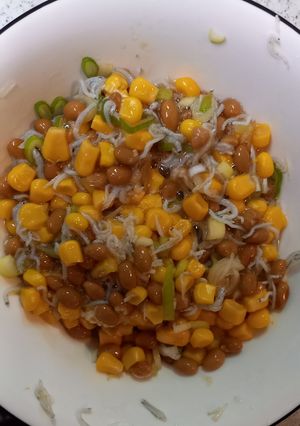 納豆に、コーン🌽-レシピのメイン写真