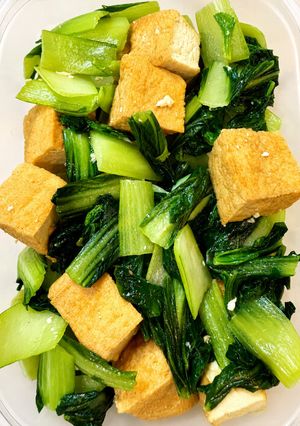 簡単！厚揚げと青梗菜の旨塩炒め-レシピのメイン写真