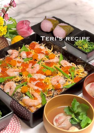 お雛祭り・ホムパに♡鮭と大葉のちらし寿司-レシピのメイン写真